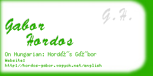 gabor hordos business card
